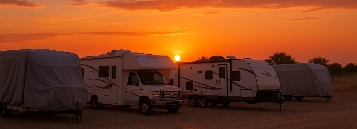 Outdoor RV Parking Storage Lot